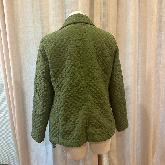 Green Eileen Fisher Quilted Silk Jacket sz S Lightweight Jacket - Picture 11 of 11